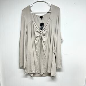 Torrid Women Everyday Rib Sweetheart Tie Front Keyhole Top Size 5X‎